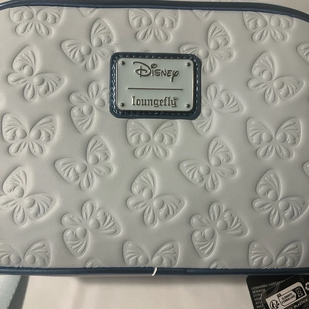 Loungefly Blue and White Crossbody Bag with Bow - Picture 5 of 5